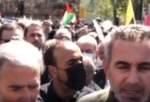 Les dirigeants des groupes de la Résistance palestinienne participent à la marche de la Journée Qods