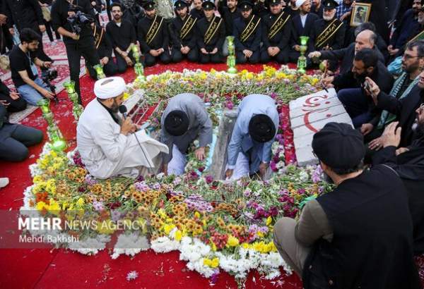 دو شهید گمنام در مسجد مقدس جمکران به خاک سپرده شدند